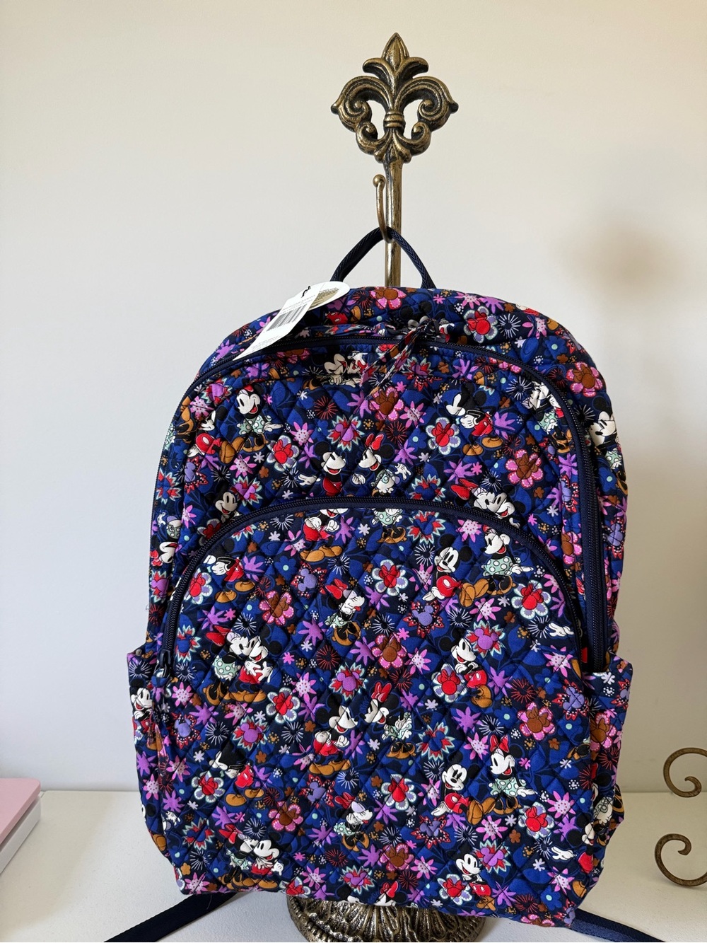 Vera Bradley Disney Mickey & Minnie Sweet Floral Essential Large Backpack NWT